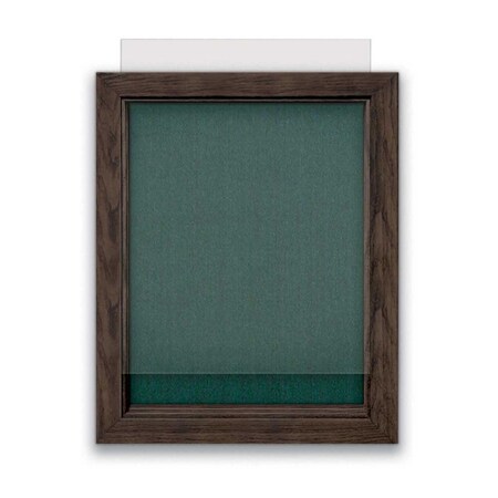 United Visual Products Indoor Enclosed Combo Board, 72"x36", Gold Frame/Green & Medium Grey UVCB7236G-GREEN-MEDGRY